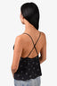 Cami NYC Black Bow Printed Silk 'Tula' Tank Top Size S