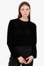 Cami NYC Black Velvet Striped Cut-out Top size Small