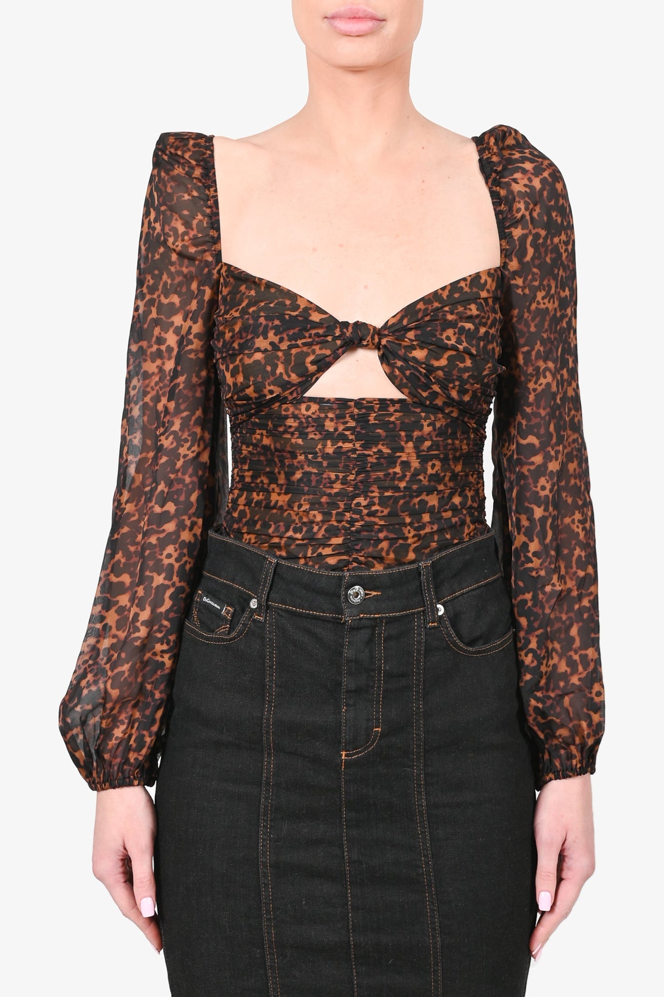 Cami NYC Brown Leopard Print Silk 'Kimmy' L/S Bodysuit sz S w/ Tags – Mine  & Yours