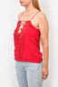 Cami Nyc Red Silk Lace Detailed Tank Top Size S