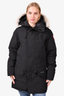 Canada Goose Black Down Langford Parka Jacket with Fur Trim Size S Mens