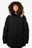 Canada Goose Black Langford Parka Down Jacket with Fur Trim Size XL Mens