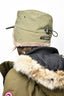 Canada Goose Green Beaver Fur Trim Brimmed Hat