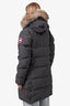 Canada Goose Grey Down 'Shelburne' Parka Coat w/ Fur Hood sz L