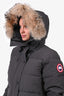 Canada Goose Grey Down 'Shelburne' Parka Coat w/ Fur Hood sz L