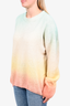 Canessa Pastel Rainbow Cashmere/Silk Knit Crewneck Sweater Size S