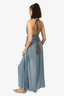 Caravana Blue Halter Dress with Leather Strings Size S