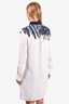 Carte Blanche by Sportmax 2015 White/Navy Printed Dress Size 4