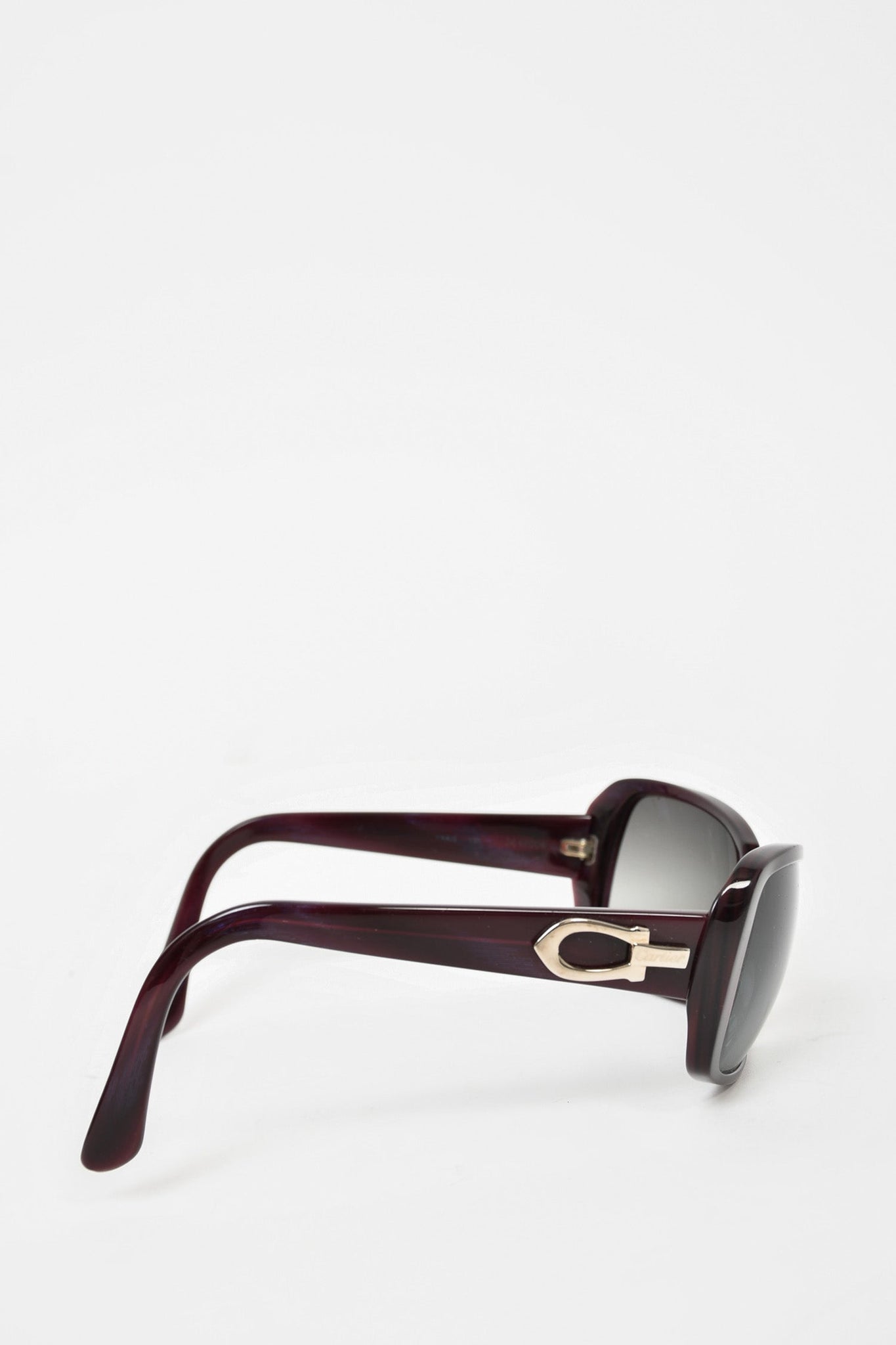 Cartier Purple Rectangle Frame Sunglasses