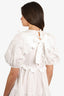 Cecilie Bahnsen White Ruffle 3/4 Sleeve Maxi Dress Size 4