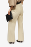 Celine Beige Wool Wide Leg Trouser Size 40