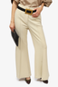 Celine Beige Wool Wide Leg Trouser Size 40