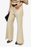 Celine Beige Wool Wide Leg Trouser Size 40