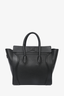 Celine Black Grained Leather Mini Luggage Tote