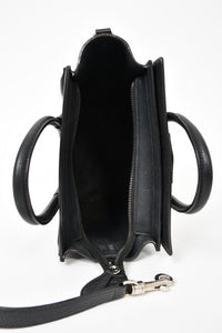 Celine Black Leather Nano Luggage w/ Strap