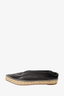 Celine Black Leather Whipstitch Trim Espadrilles Size 38