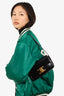 Celine Black Shiny Calfskin Triomphe Shoulder Bag Claude