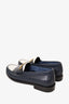 Celine Black/White Leather Triomphe Loafers Size 36