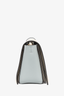 Celine Blue/Cream Leather Rectangle 'Frame' Shoulder Bag