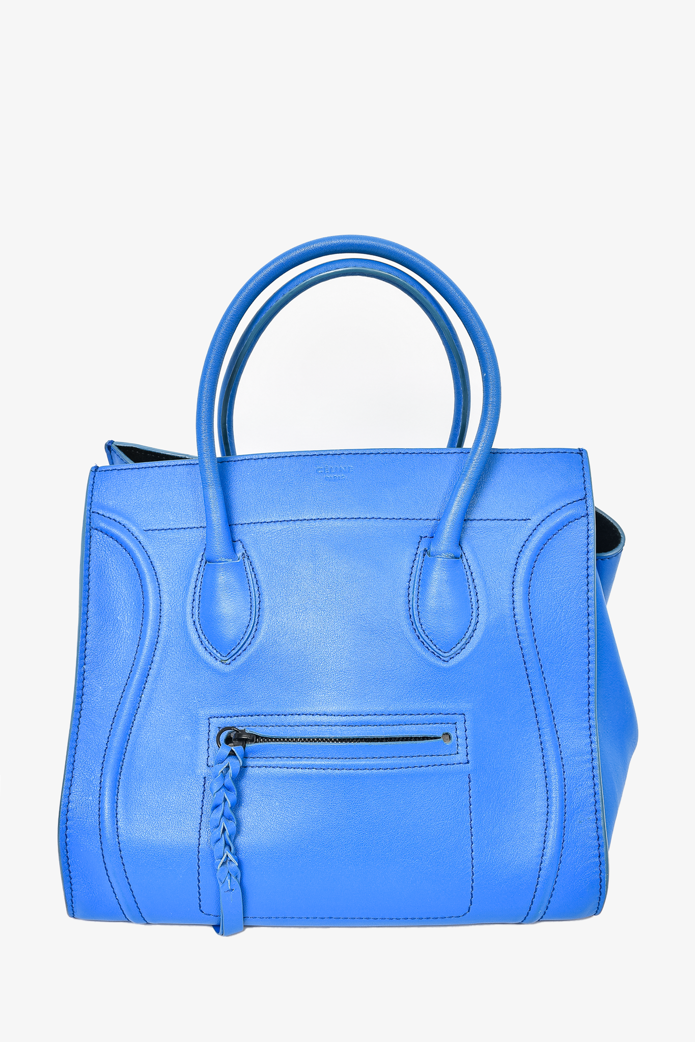Celine Blue Leather Phantom Lugagge Bag Mine Yours