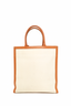 Celine Brown/Beige Canvas Vertical Cabas Logo Tote