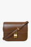 Celine Brown Leather Medium Classic Box Crossbody Bag