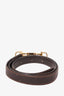 Celine Brown Leather Thin Waist Belt GHW Size 65