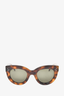 Celine Brown Tortoiseshell Oversized Frame Sunglasses