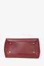 Celine Burgundy/Black Leather Woven Belt Bag with Detachable Strap