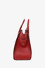 Celine Burgundy Leather Mini Luggage Tote
