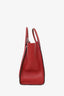 Celine Burgundy Leather Mini Luggage Tote