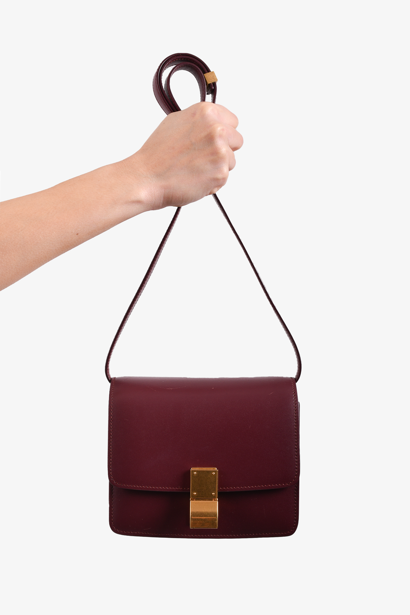 Celine classic box outlet burgundy