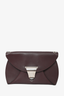 Celine Dark Burgundy Leather Curved Flap Shoulder Bag