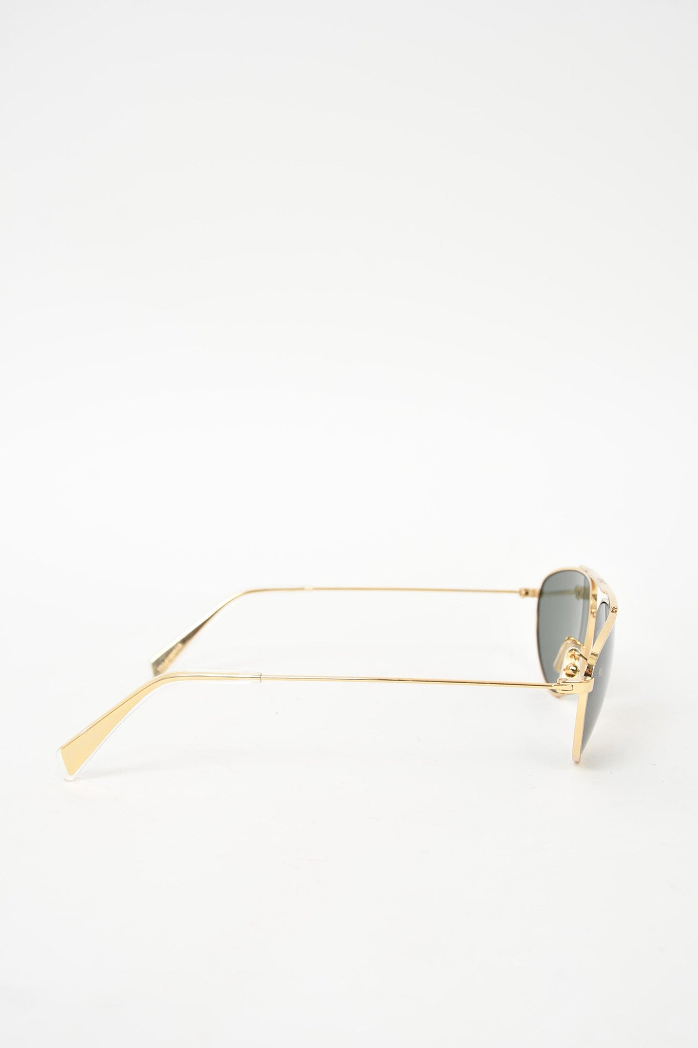 Celine Gold Thin Metal Frame Oval Sunglasses