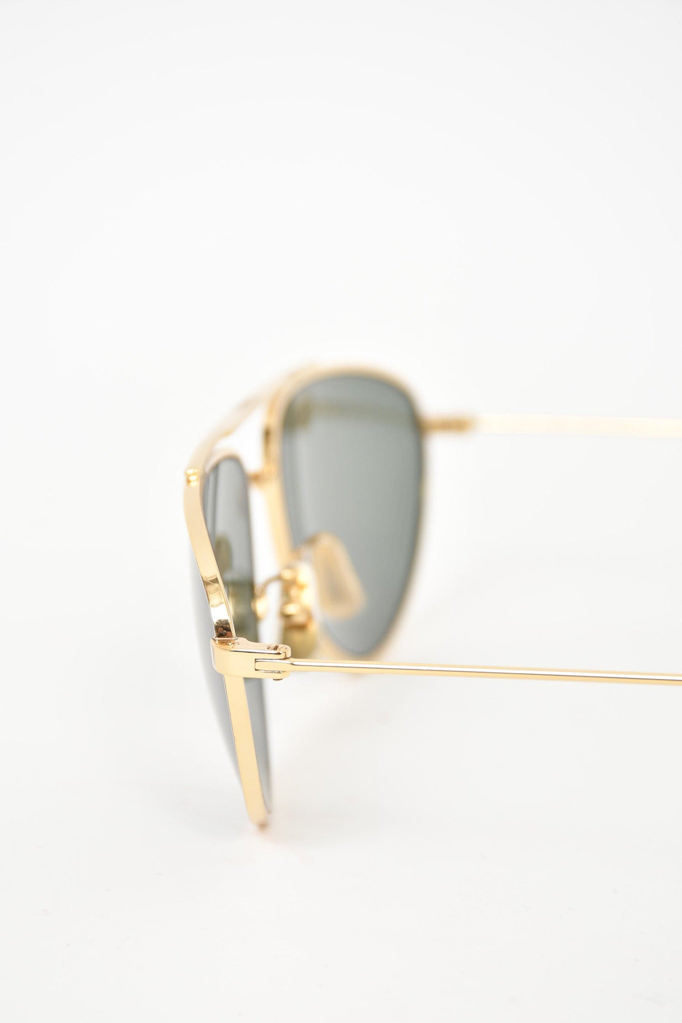 Celine Gold Thin Metal Frame Oval Sunglasses