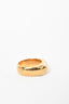 Celine Gold Toned Brass 'Chaîne Triomphe Large Diamanté' Ring Size 50