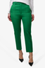 Celine Green Wool Straight Leg Trousers Size 34