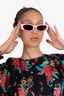 Celine Pink Frame Bold 3 Dots 55mm Rectangular Sunglasses