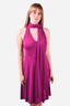 Celine Purple Scarf Detailed Mini Dress Size 38