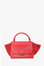 Celine Red Leather Medium 'Trapeze' Top Handle with Strap
