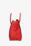Celine Red Leather Mini Luggage Tote Bag