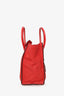 Celine Red Leather Mini Luggage Tote Bag
