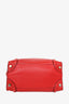 Celine Red Leather Mini Luggage Tote Bag