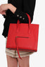 Celine Red Leather Phantom Luggage Tote Bag