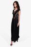 Celine Vintage Black Silk/Mesh Sleeveless Gown Size 34