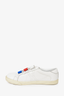 Celine White Leather Blue/Red Accent Sneakers Size 41