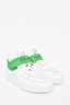 Celine White Leather Green Strap High Tops Size 35