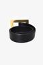 Celine by Phoebe Philo Black Gold Buckle Leather Belt Size XS