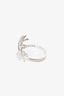 Pre-loved Chanel™ 18K White Gold Diamond 'Plume de Chanel' Feather Ring Size 7