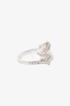 Chanel 18K White Gold Diamond 'Plume de Chanel' Feather Ring Size 7
